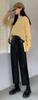 Syvent Length PU Leather Straight Elastic High Waterproof Faux Straight Casual Bottoms Women's 9/10 Pants, Waist, Leather, Leg,
