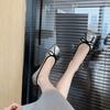 Grape Mother Huizhou Women's Shoes Summer Women's 2025 French Style Not Tired Feet Single Shoes Thick Sole Inner Height Increase Square Head Flat Sho