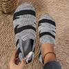 Women's Large Size Gray-Black Casual Home Comfortable Flat Shoes