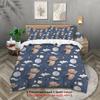 Muster Digitaldruck Polyester Dreiteiliger Bettbezug Bettwäsche Bettbezug Kissenbezug