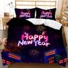 Christmas Duvet Cover Set Holiday Twin Bedding Set with Santa Print for Kids Teens Double Queen King Size Polyester Qulit Cover