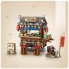 Takoyaki Children's Architectural Model Decorated Building Blocks: Night Market Retail Store Toy Puzzle