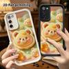Phone Case: 2D flat, fits Samsung Galaxy A34 A35 M05 M06 S20 S22 S21 FE Plus 5G, honey bear cookie, perfect Christmas and Halloween holiday gift