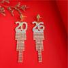 Crystal Drop Earrings High-Quality 2026 Earrings Rhinestone Earrings Long For Women'S Jewelry Christmas Party Special Events