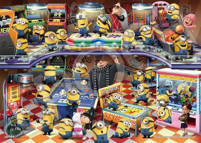 Epoch 500-Piece Jigsaw Puzzle Minions Super Game Center (38x53cm) 06-521s with Glue, Spatula, and Score Ticket