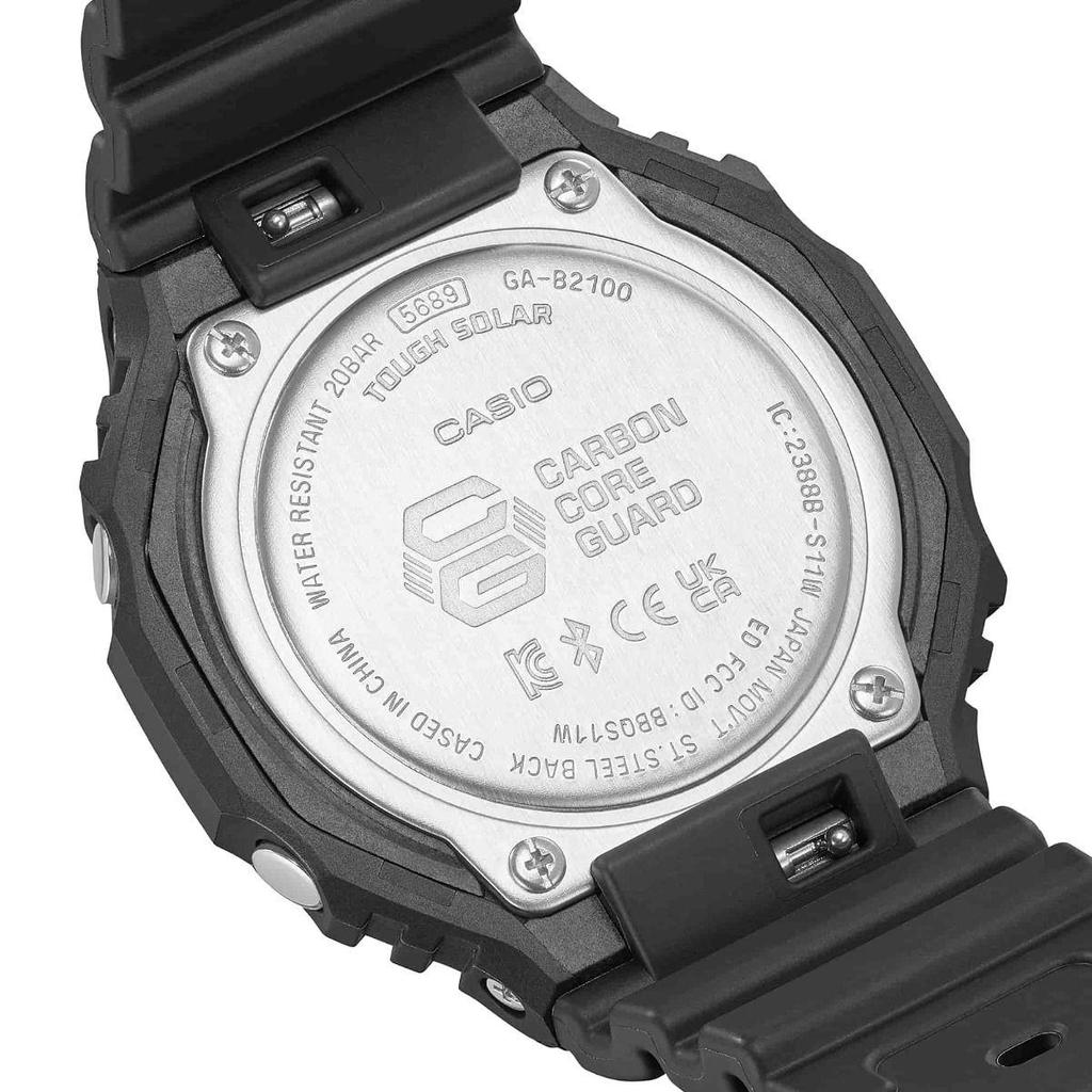 Casio G-shock Cyfrowo-analogowy zegarek męski Tough Solar Bluetooth GA-B2100-1A1