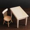 House Decor 1/12 Scale Mini Tiny Miniature Decorative Dining Room Dollhouse Furniture Chair Table