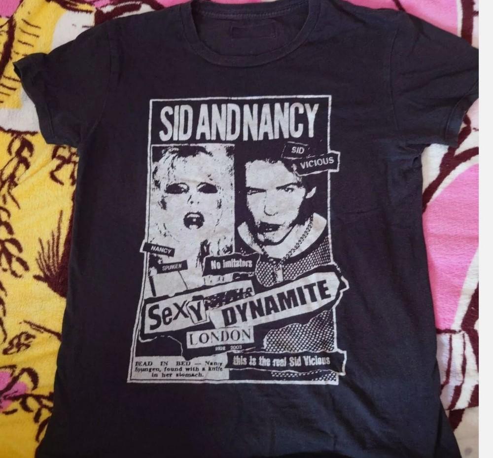 Sid And Nancy 90s Sex Pistols band basic black Graphic T shirt vtg Unisex T-Shirt XXXL