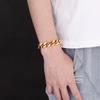 12.5mm Vintage Cuban Chain Stainless Steel Bracelet for Men Simple Hip Hop Charm Accessories Fashion Holiday Shiny Jewelry Gifts