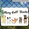 2D Flat, 1pc Nothing Butt Thanks Cute Dog Butts Aluminum Sign, 12"×8" - Cartoon Corgi Bulldog Labrador German Shepherd Puppy Rear View Plaque
