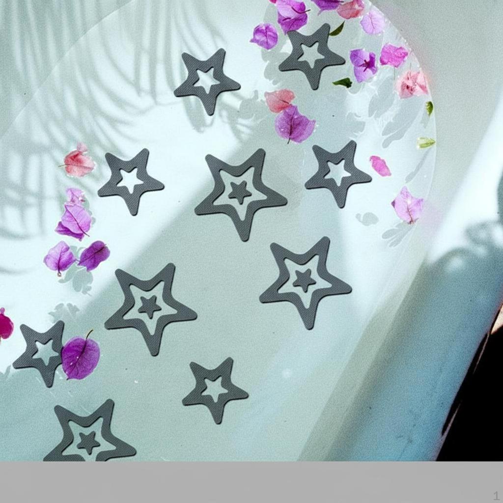 AntiSlip Celestial Pattern Stickers, NonSlip Bathtub Decals, Waterproof PreGlued Strips for