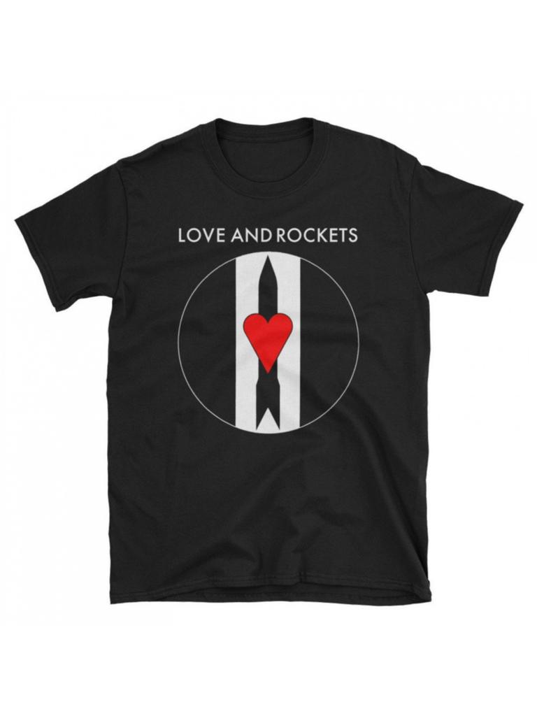 Siouxsie and the Banshees Sisters of Mercy Love And Rockets Grafik-T-Shirt - Unisex Vintage Band-T-Shirt mit ikonischem Herz- & Raketen-Print, Kurzarm R