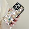 Line mirror puppy is suitable for Apple 17Pro Max mirror black frame mobile phone case 15 all-inclusive 13/16 niche