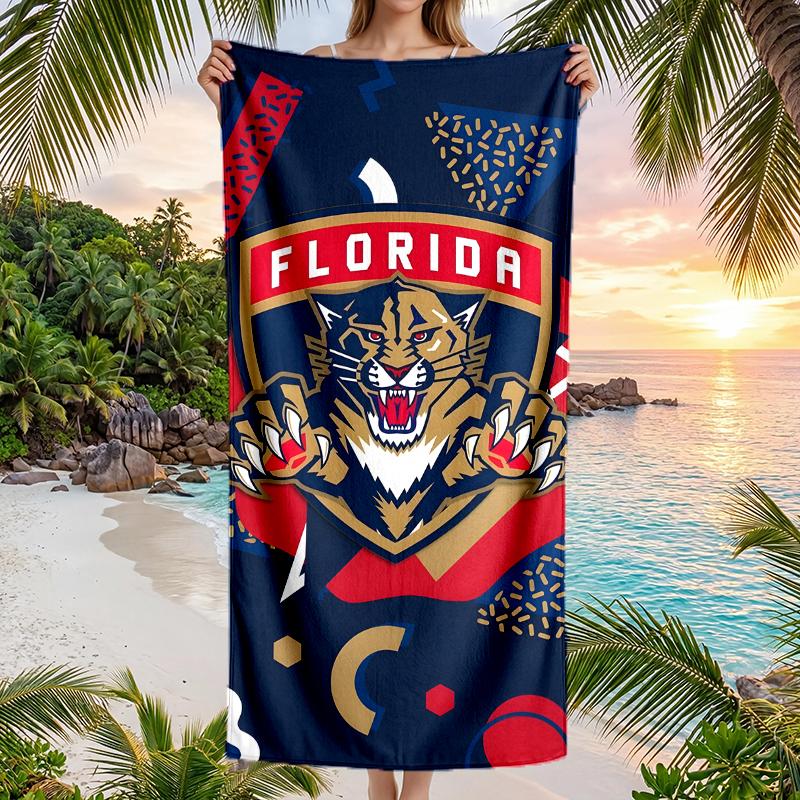 Florida Panthers Fashion Beach Towel: Ideal for Summer Adventures Soft, Absorbent and Quick Drying Suitable for Swimming and Bathing