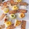 Toast Waffle Squeeze Pinch Toy Ice Cream Simulated Ice Cream Decompression Toy  Desktop Decoration