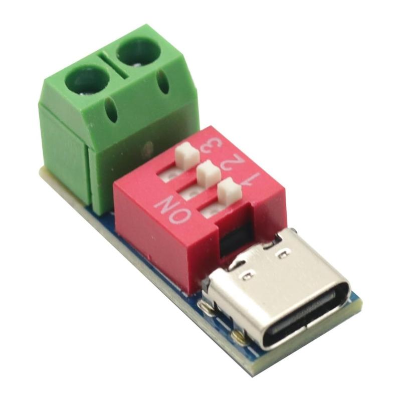 5Pcs Fast Charging Test Board 5-20V Adjustable USB Type C 100W Power Supply Tester Programmable Module