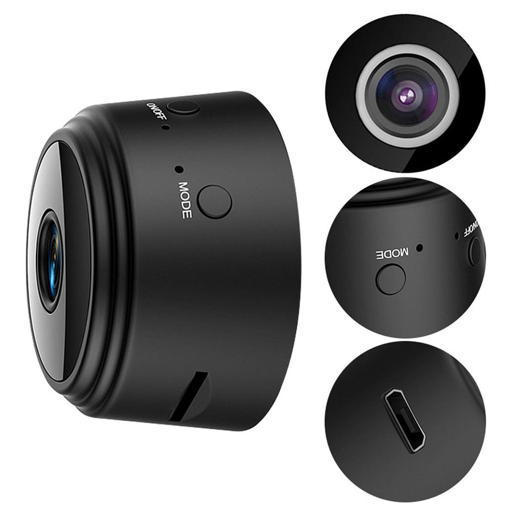 Mini Camera with Magnetic Back Cover 1080P HD Wireless Camera for Home Office Courtyard