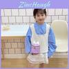 Children Cute Butterfly Knot Pu Water Bucket Bag For Daily Casual Use