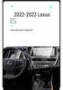 Lexus ES 2018-2024 Interior Protection Film: TPU Console, Screen, Gear Shift & Door Stickers