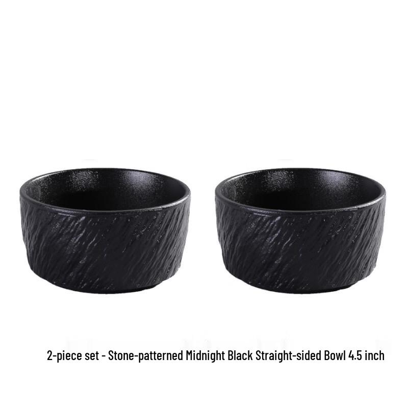 Qinkai Rock Texture Ceramic Dining Bowls