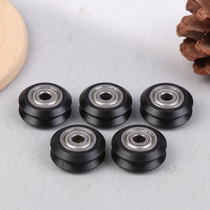 5Pcs Pom Wheel With 625Zz Linear Bearing 3D Printer Pom Wheel Plastic Pulley V-Type Wheels For Laser Engraver Parts