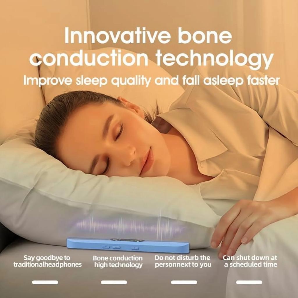 Pillow Speaker For Sleeping, Conduction Bluetooth Under Pillow Speaker With 10 Soothing Sounds, Sleep Timer, Card Support For Side Sleepers & Deep