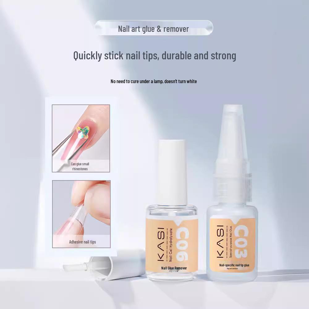

KaSi Nail Glue & Remover for Decorations and False Nail Tips