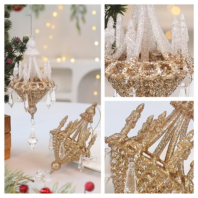 Funkelnder Acryl-Kristall-Kronleuchter Anhänger Schmuckstück Weihnachtsbaum Dekoration Top-Angebot