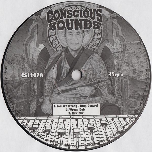 12inch Record KING GENERAL / CHRISTINE MILLER - You Are Wrong / Higher CS1207 Conscious Sound 2010 UK Reggae, Ska & Dub Used