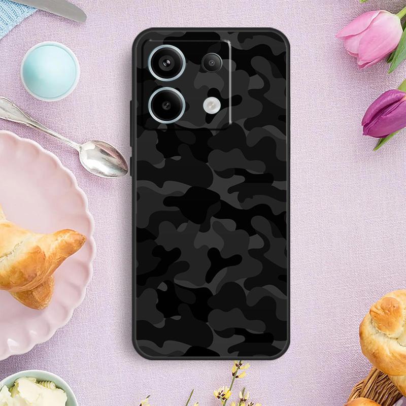 Schwarze Nacht Camo Tarn Handyhülle für Redmi Note 13 9 10 11 12 Pro Plus 10S 11S 12S Redmi 12 9C 10C 12C 13C Hülle