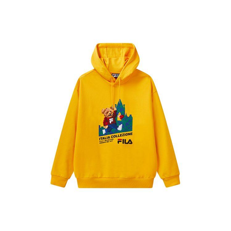 FILA Sweatshirts Men's Yellow Hooded Moderate Regular F51M118259F-YE