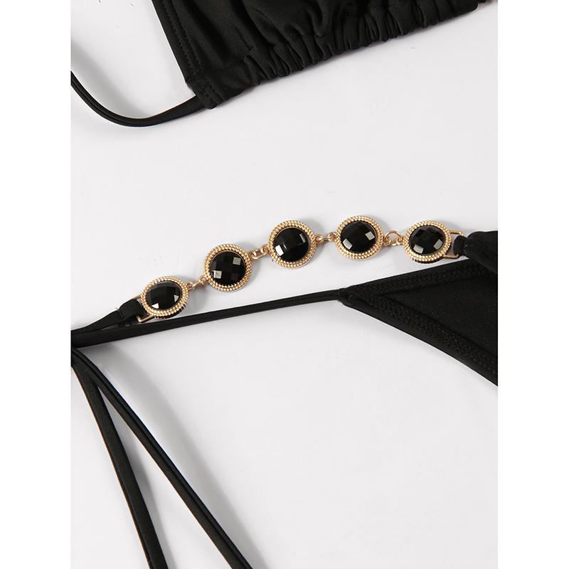 Sexy Micro Bikini Black Swimwear Bandage Woman Swimsuit Female Thong Bikinis Set 2 Piece Women Bathing Suit Beachwear