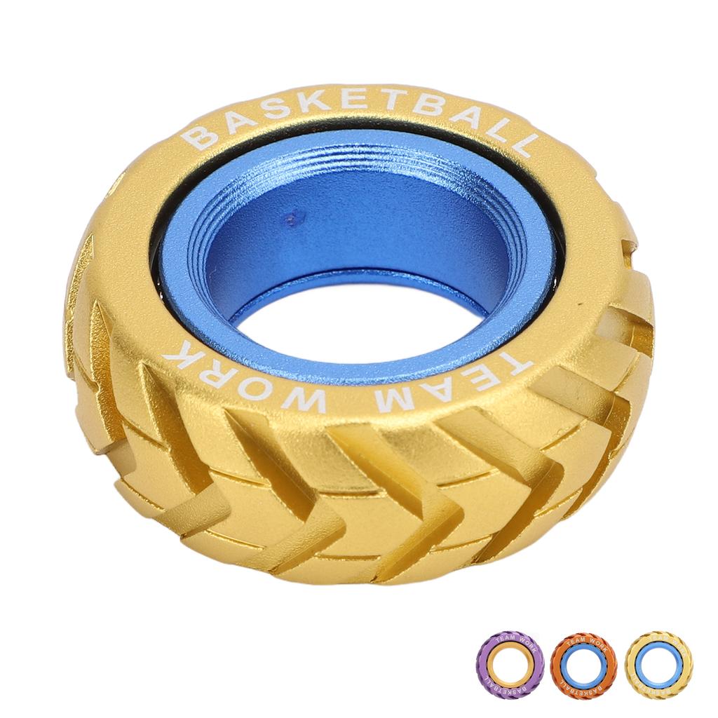 Stress Relief Haptic Slider Ring Dual Color Metal Ratchet Sensory Rotating Coin Block ADHD Slider Ri