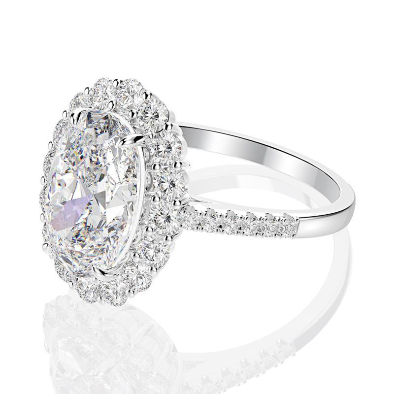 Gica Gema Anéis de diamante de alto carbono 925 prata esterlina 8*12mm 3 cores oval pedra preciosa design exclusivo romântico fino joias de dedo presentes de festa de casamento