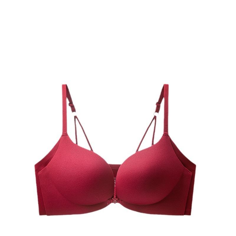 Small Gathering Eggs, Seamless Front Buckle Underwear, Women's Small Breasts Are Gathered and Show Large Comfort, No Steel Ring, Anti-sagging