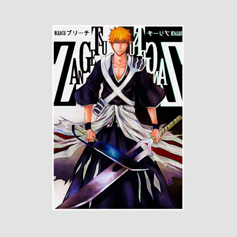 

Японский аниме-постер Bleach Decor Ретро-постеры и принты на белой бумаге Настенная живопись Спальня Бар Кафе Украшения Фреска Фанаты Коллекция Подарки 30x21cm