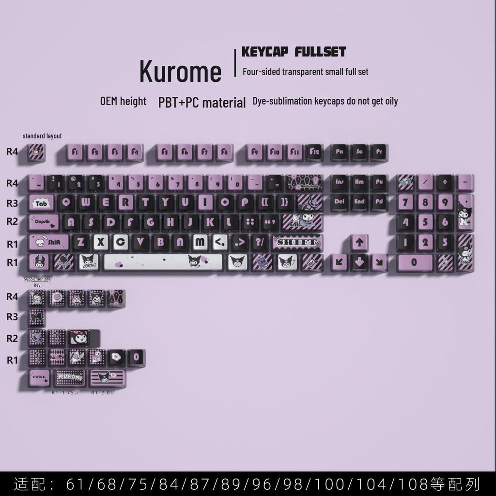 Four-Sided Translucent Color Keycaps for Customized Mechanical Keyboard