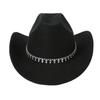 Men's and Women's Western Cowboy Hat Simple, Rhombus Sword Rhinestone Hat Ladies Decorative Hat, Felt Top Hat
