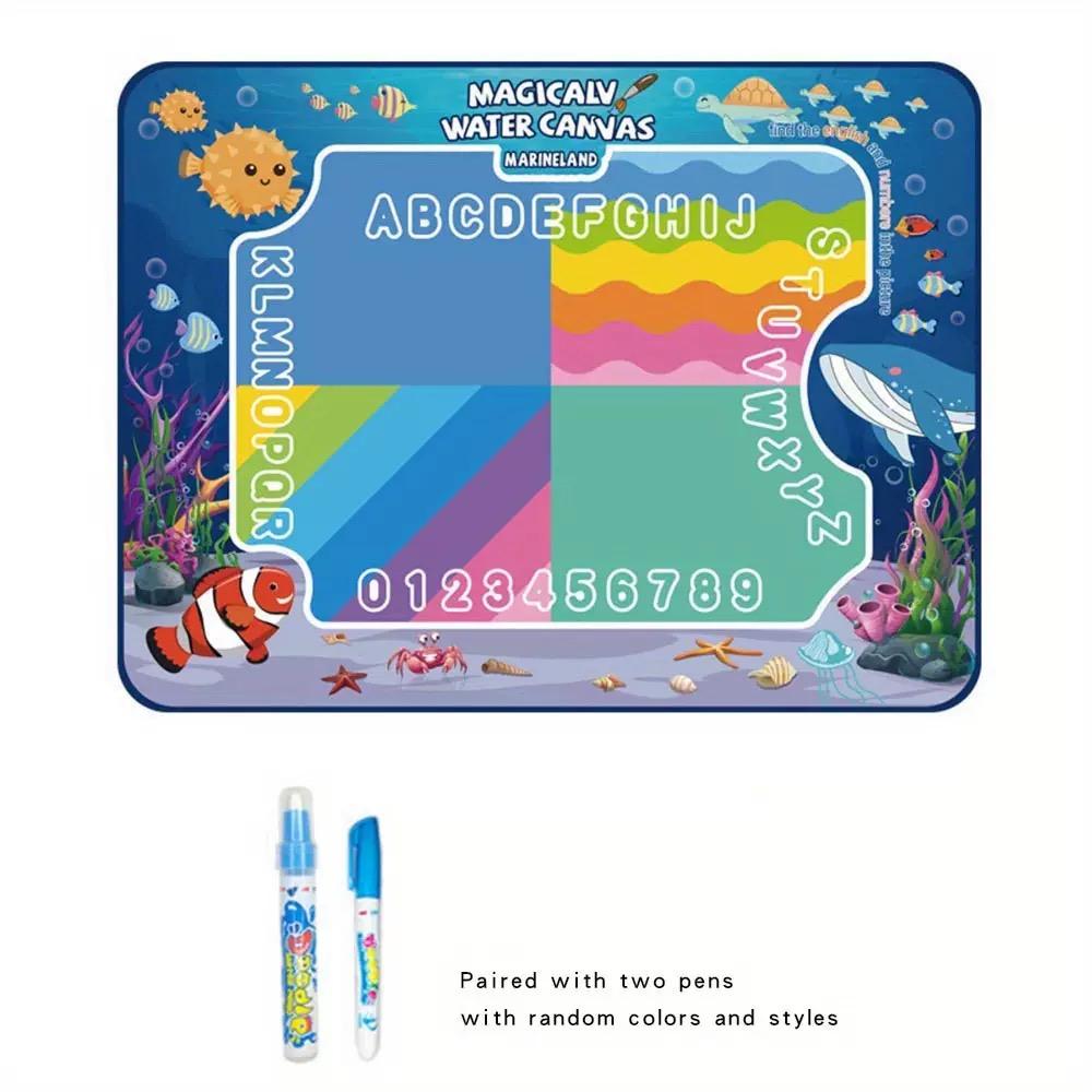 Magische Wasser Malmatte Wiederverwendbares Kritzel Malbrett mit Stiften Montessori Lernspielzeug für Kinder Halloween Weihnachtsgeschenk