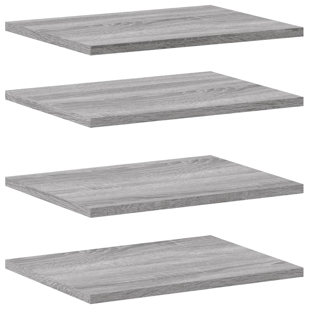 Wall Shelves 4 Pcs Grey Sonoma 40 X 30 X 1.5 Cm Particleboard
