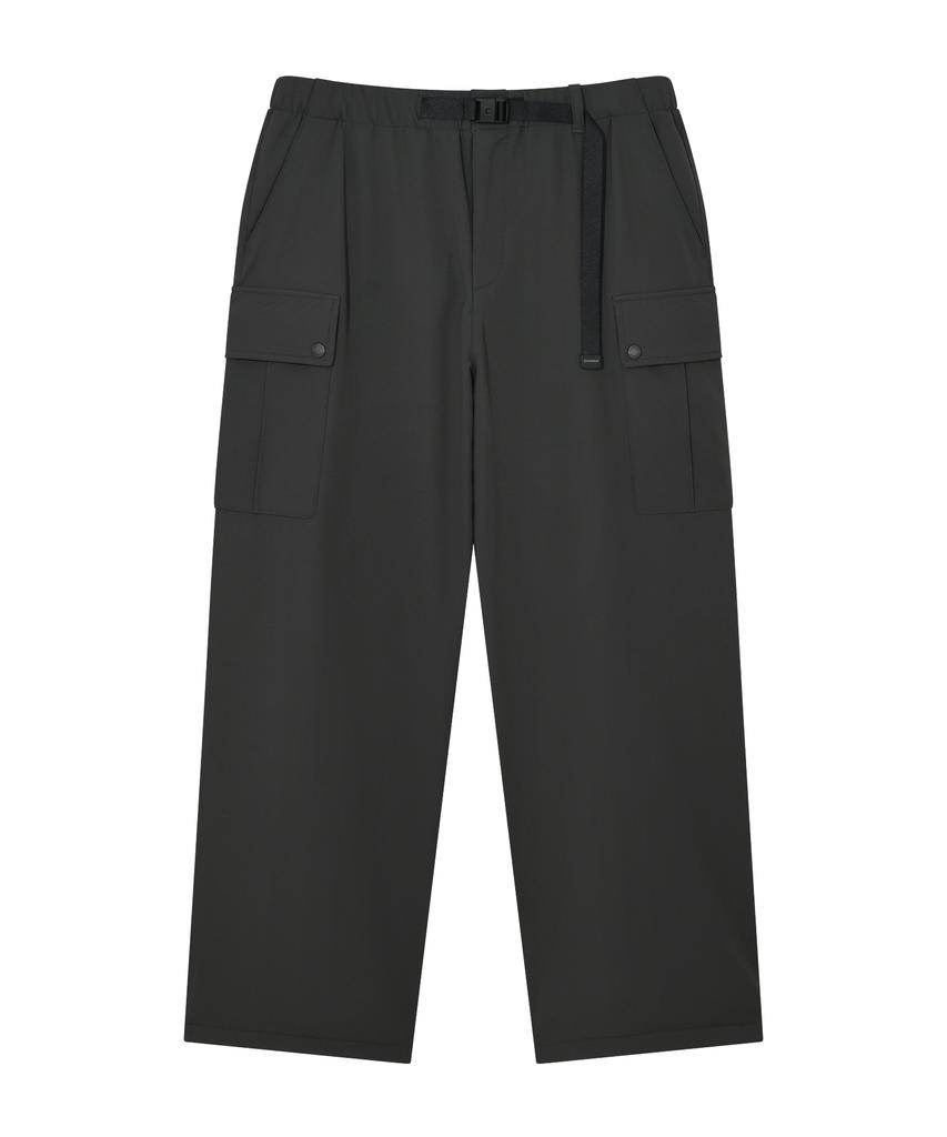 COVERNAT Semi-Wide Fleece-Lined Cargo Easy Pants Charcoal