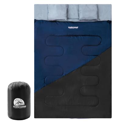 Sac de couchage UnderwoodAggregator pour 2 personnes, forme enveloppe, pour l'hiver et l'été, compact, pour le camping, thermique et imperméable