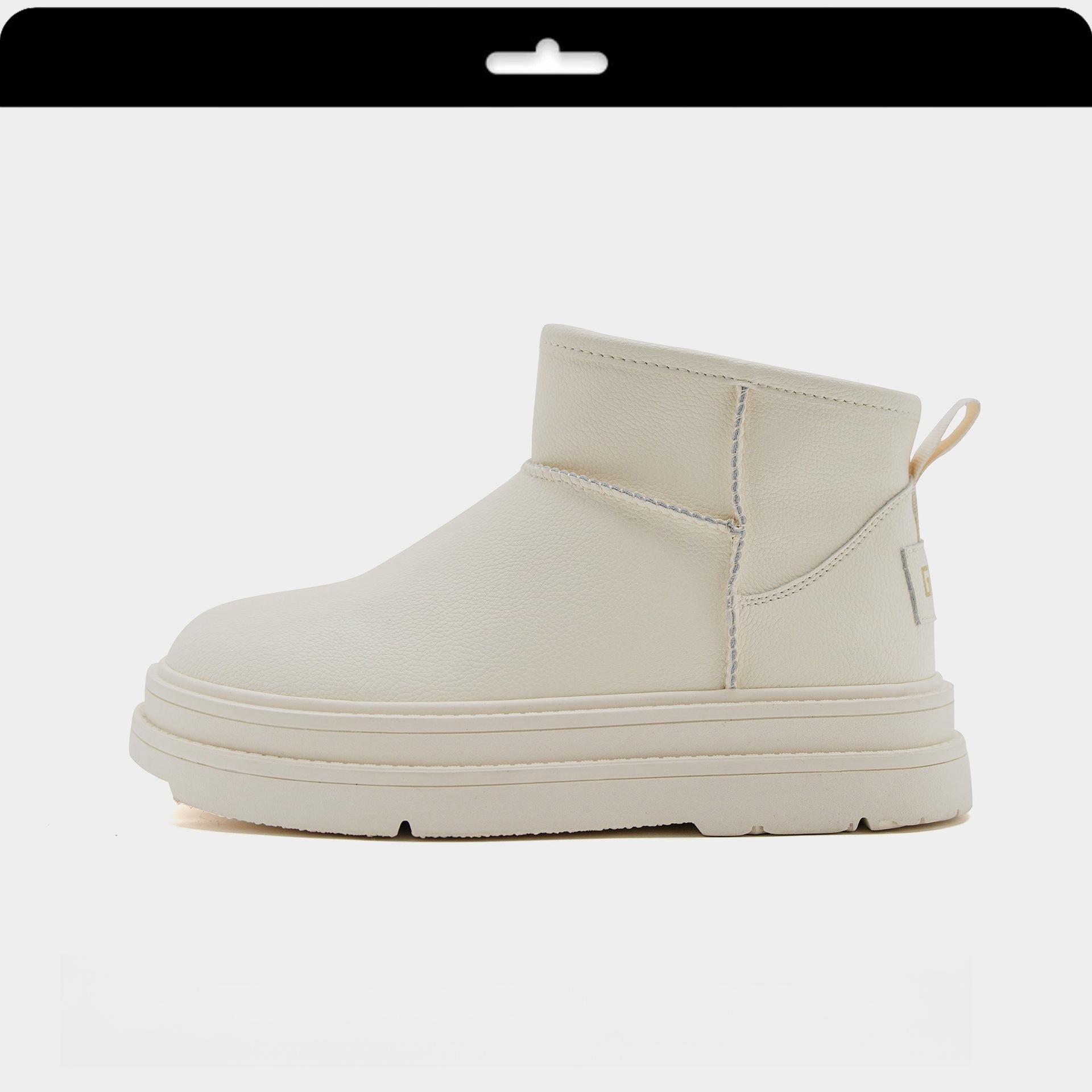 

Ziyan thick milk cake~ Winter new leather thick bottom waterproof non-slip velvet warm snow short cotton boots women 40