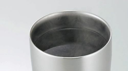 Kakusei Tasty Mirror Tumbler/Mug, 300ml/450ml, 7.4cm Diameter X 12.3cm Height, 8cm Diameter X 14.8cm Height, Set of 2, Double-Layer Vacuum Walled