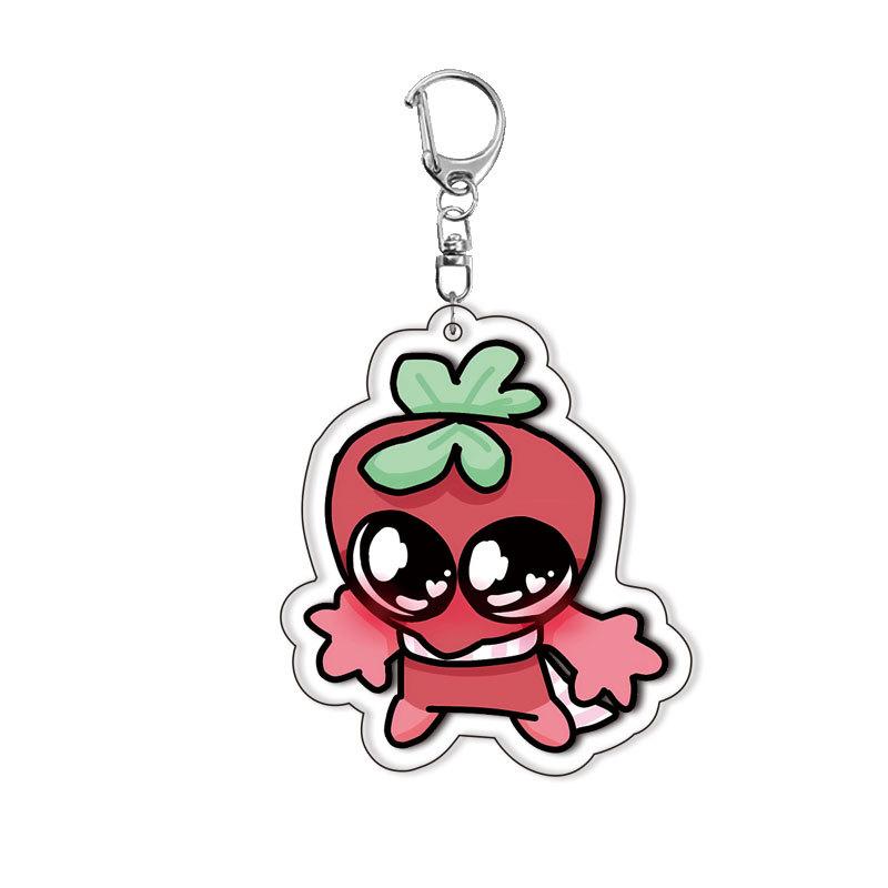 

Dandy s World Plush Scraps Acrylic Keychain Students Fan Bag Charms Pendant Exemplary Ornaments Llaveros Kawaii Key Chain Gift 6 cm