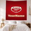 Arsenal Custom Ditt Navn Vægdekoration Vægtæppe Kunst Til Kæledyrsminde Fødselsdag Bryllupsfest Baggrund Familiegave