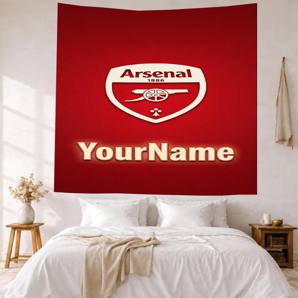 Arsenal Custom Ditt Navn Vægdekoration Vægtæppe Kunst Til Kæledyrsminde Fødselsdag Bryllupsfest Baggrund Familiegave
