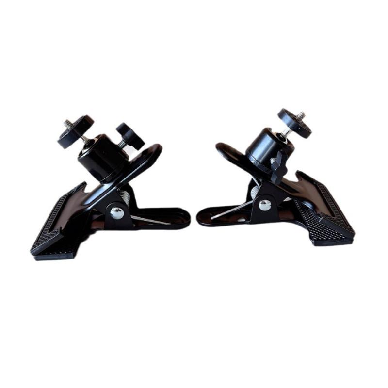 1Pcs Flash Holder Mount Half Metal Camera Clamp With 360 Swivel Photography Ball-Head 1/4" Threaded Screw For Camera Tripod Slr
