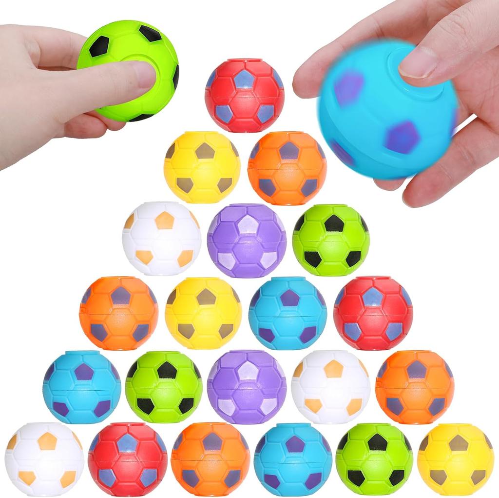 12PCS Fidget Spinners Soccer Ball Toy for Kids Stress Ball Desk Toy Party Favors Goodie Bag Stuffers Kids Adults gifts