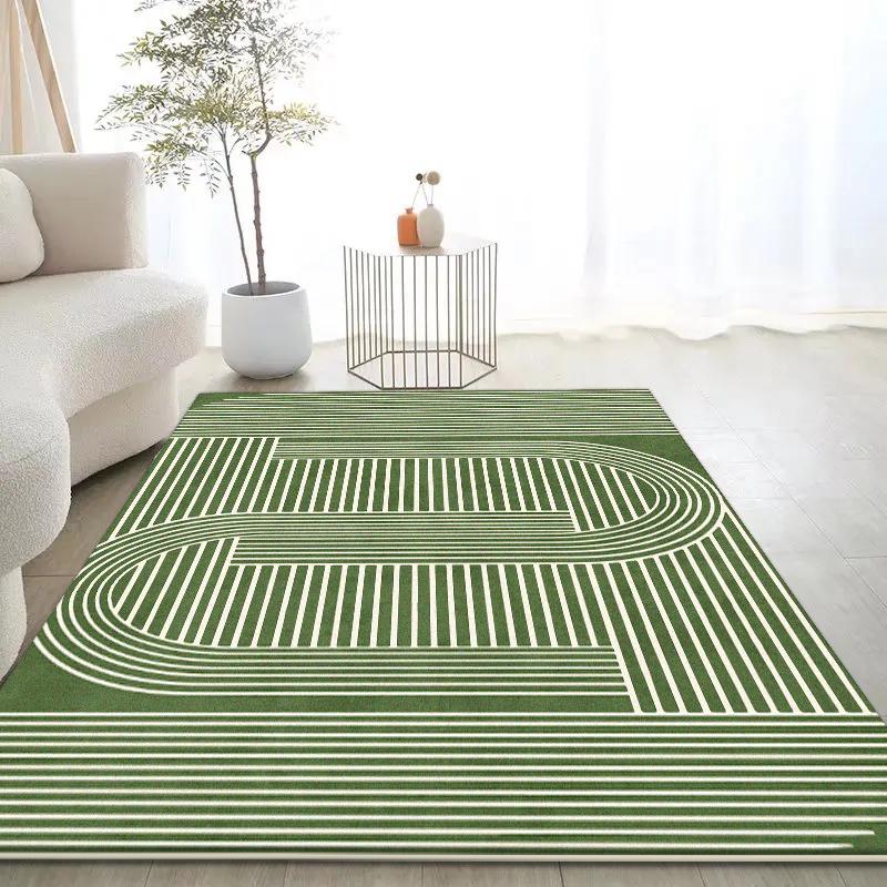 Modern Minimalism Carpet for Living Room Abstract Decoration Large Carpets Green Non-slip Bedroom Rug Washable Coffee Tables Mat